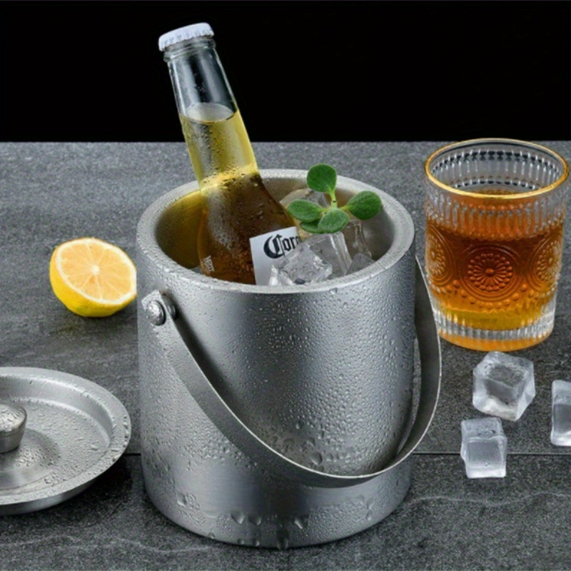 Aço inoxidável isolado balde d - Wine Beer Champagne avaliação e preço