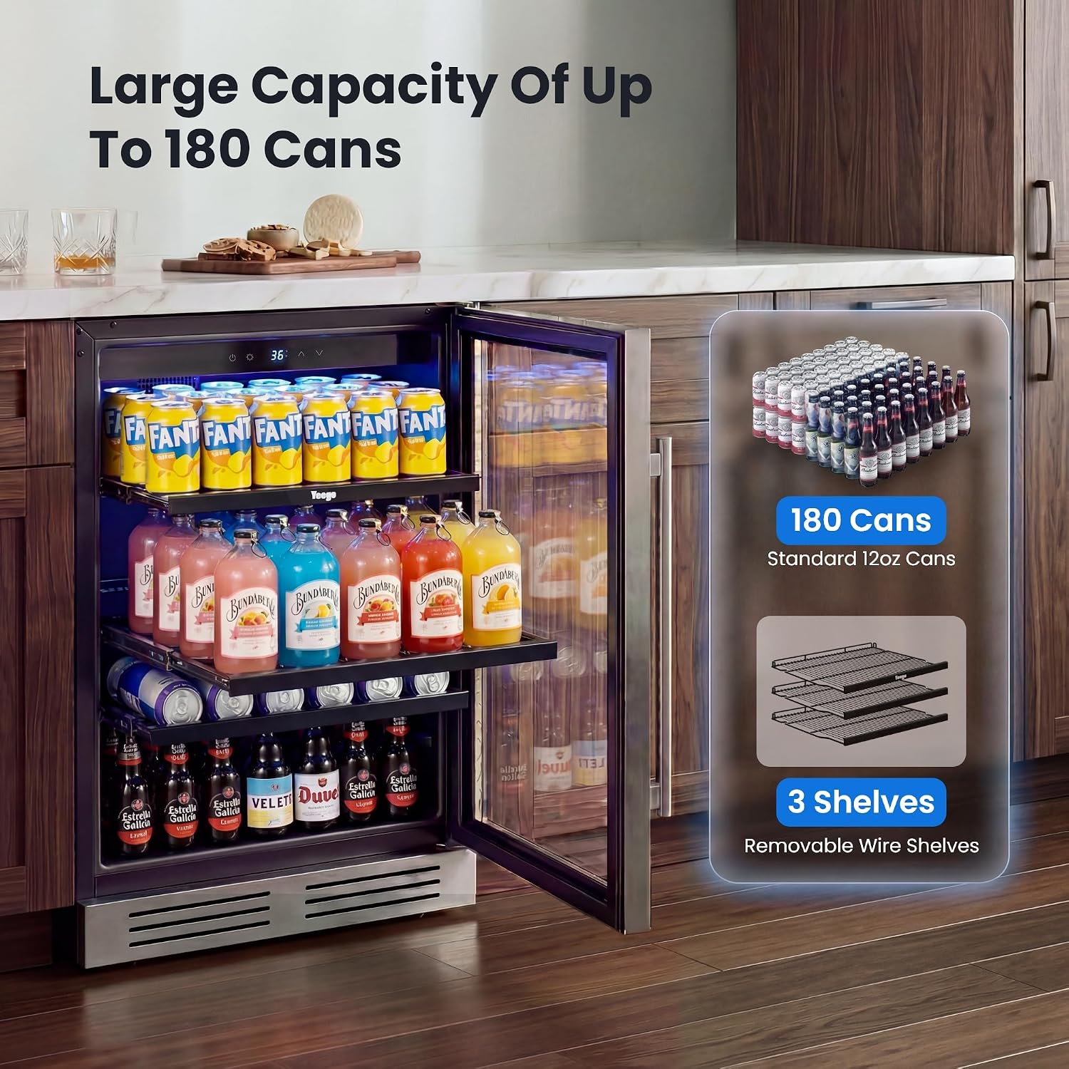 Refrigerador de Bebidas de 24  - Wine And Beer Undercounter Fridge avaliação e preço