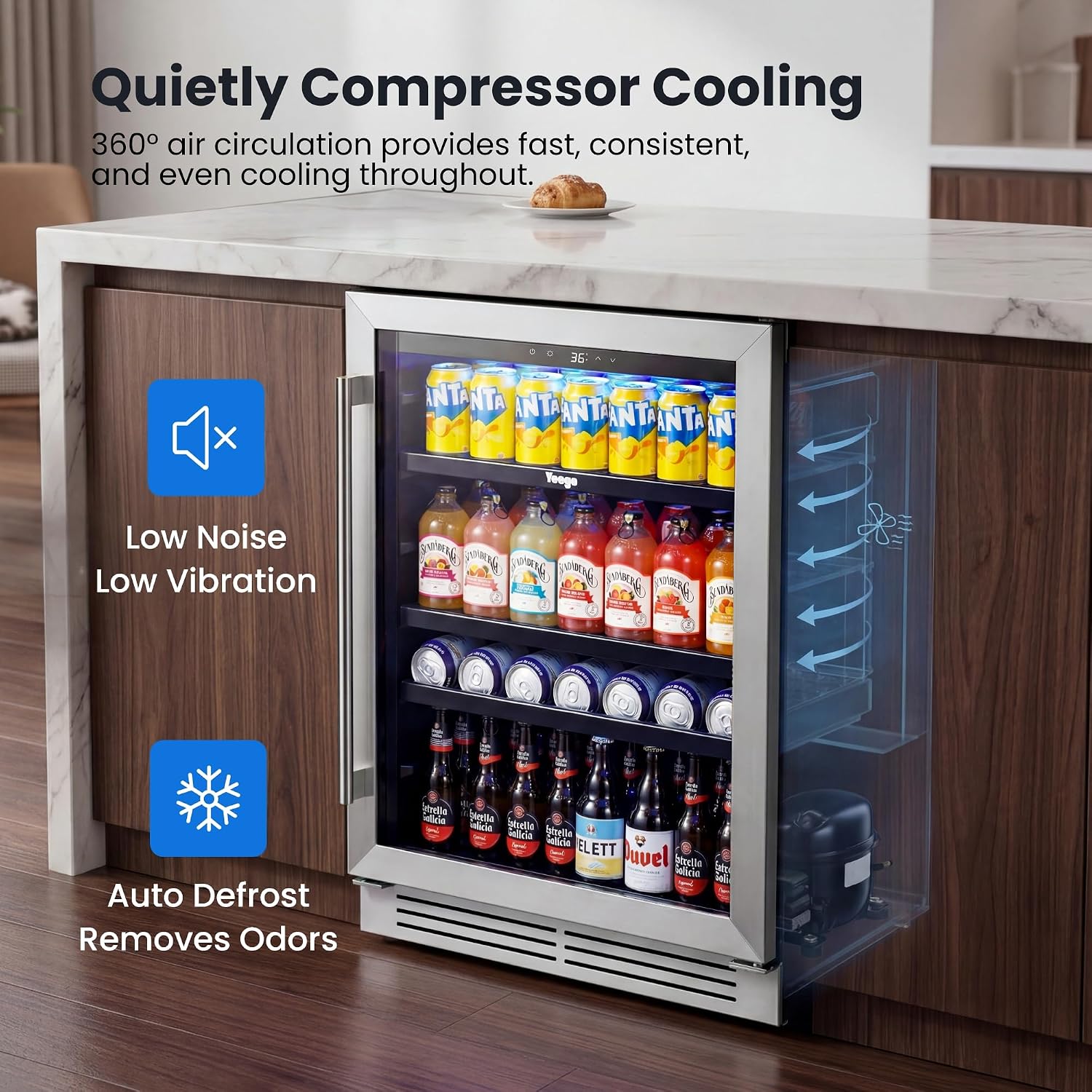 Refrigerador de Bebidas de 24  - Wine And Beer Undercounter Fridge avaliação e preço