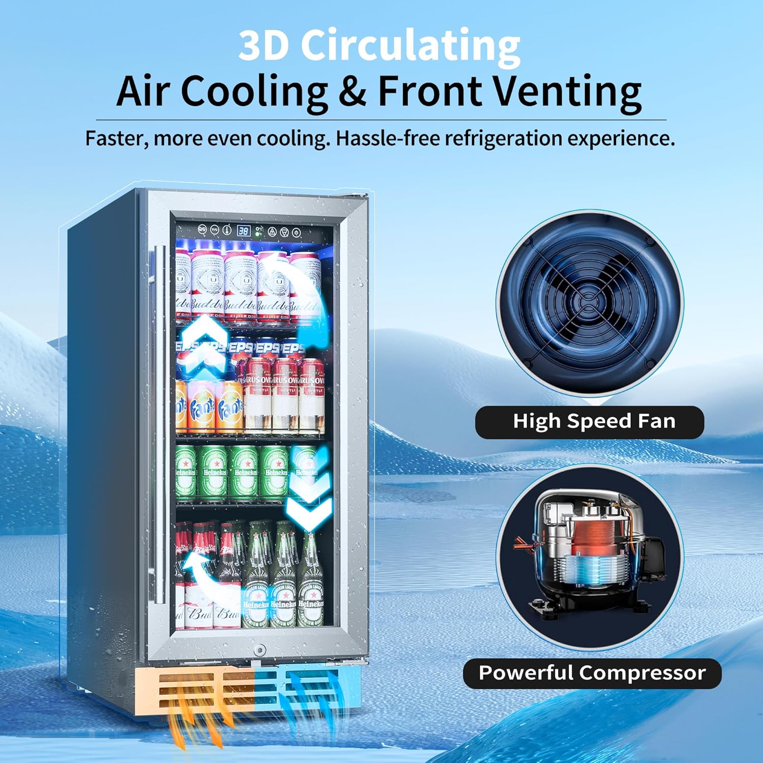 Refrigerador de Bebidas de 15  - Wine And Beer Undercounter Fridge avaliação e preço