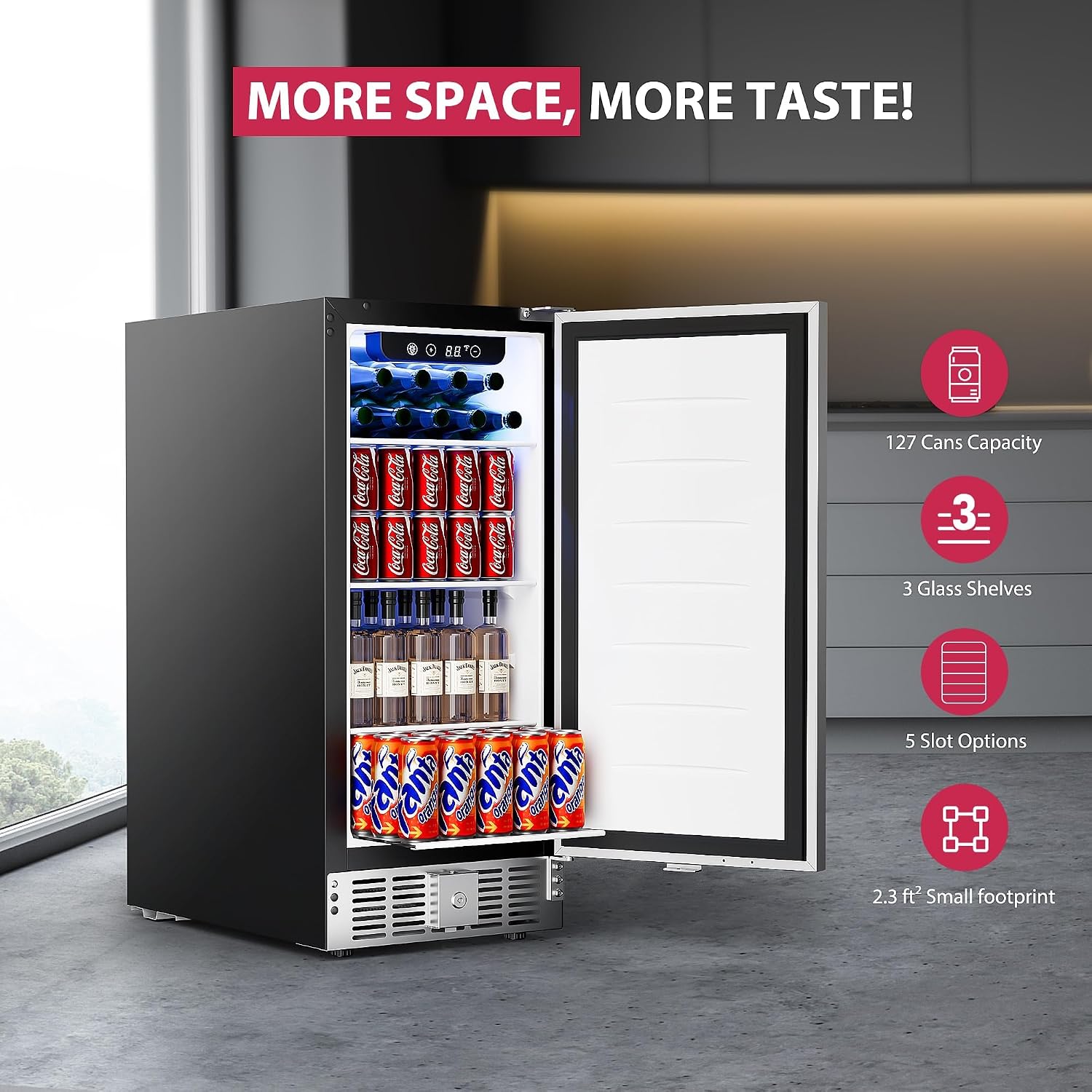 Cooler de Bebidas de 15 Polega - Wine And Beer Undercounter Fridge avaliação e preço